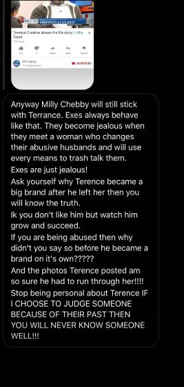 A suspicious supporter of Terrence Creative