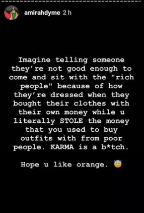 Amirah dyme talk about hushpuppi on her instagram