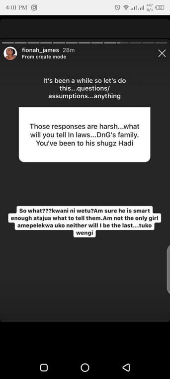 Fionah James ask me a question