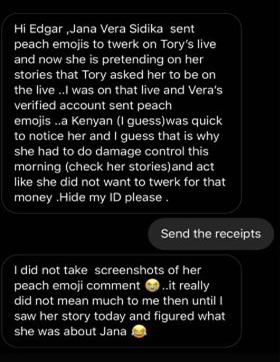 Witness protection calling out Vera Sidika on her BS